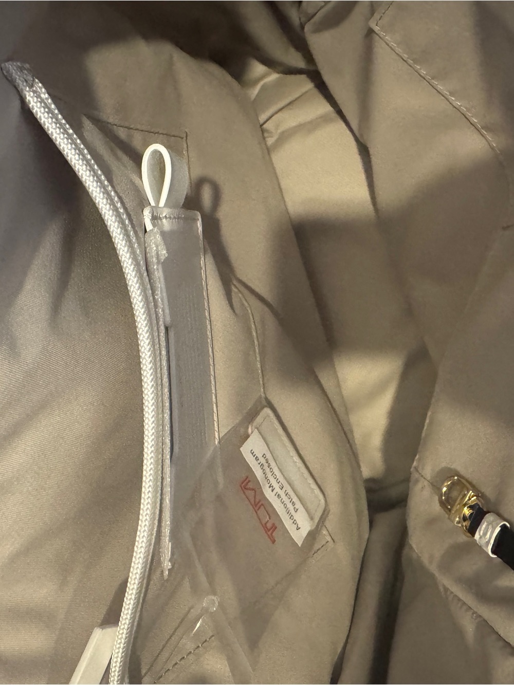 Tumi Beige and White Tennis Raquet Backpack - Picture 7 of 11